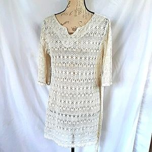 Crocheted Swimsuit Cover Sexy Beach Size M